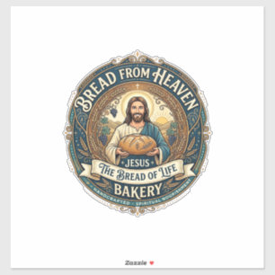 Brot aus dem Himmel Jesus Brot Lebens Bäckerei Chr Aufkleber