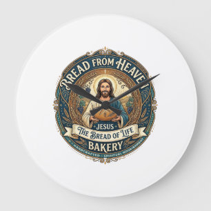 Brot aus dem Himmel Jesus Brot Lebens Bäckerei Chr Große Wanduhr