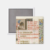 Brot aus einem Stundenbuch Magnet (Vorderseite/Rückseite)