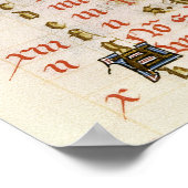 Brot aus einem Stundenbuch Poster (Ecke)