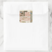 Brot aus einem Stundenbuch Quadratischer Aufkleber (Tasche)