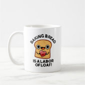 Brot backen ist eine Arbeit von loaf Funny Food Pu Kaffeetasse (Links)