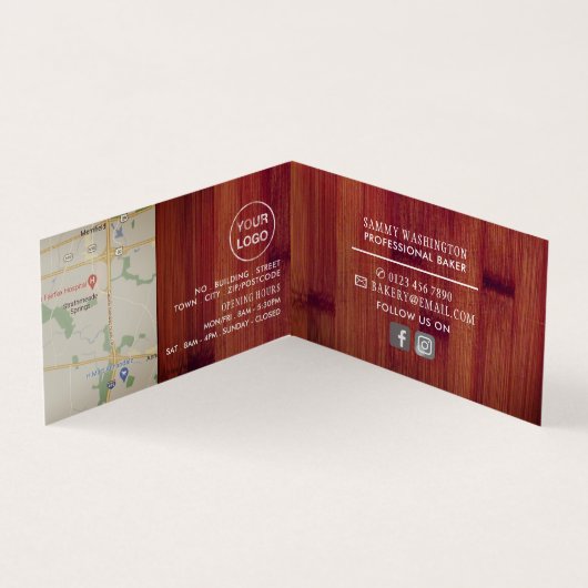 Brot, Bäcker, Bäckerei im Detail Visitenkarten (Innenseite)