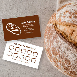 Brot Bäckerei Sauerteig INDIVIDUELL Handgezeichnet Treuekarte