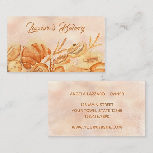 Brot-Bäckerei-Visitenkarte Visitenkarte (Vorne/Hinten)