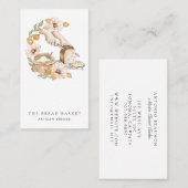 Brot Bäckerei Watercolor Brot Blumengebäck Visitenkarte (Vorne/Hinten)