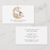 Brot Bäckerei Watercolor Brot Blumengebäck Visitenkarte (Vorne/Hinten)