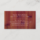 Brot, Bäckereien, Bäckerei Visitenkarte (Rückseite)