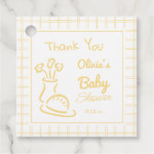 Brot Blumenvase Hand gezogene neutrale Babydusche Geschenkanhänger (Vorderseite)