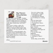 Brot Buffalo Flügel Rezept Postkarte (Rückseite)