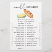 Brot & Butter Wäre sie lieber Brautparty-Spiel (Vorderseite)