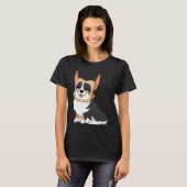 Brot Corgi Black T-Shirt (Vorne ganz)