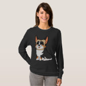 Brot Corgi Black T-Shirt (Vorne ganz)