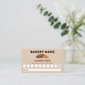 Brot & Croissant - Bakery Loyalty Card Visitenkarte (Stehend Vorderseite)