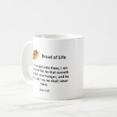 Brot der Leben-Tasse Kaffeetasse (Vorderseite Links)