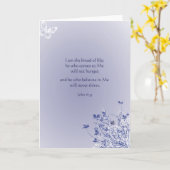 "Brot des Lebens" Blue Side Floral Grußkarte Karte (Gelbe Blume)