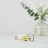 Brot - dünn mini visitenkarte (Stehend Vorderseite)