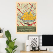 Brot durch Kartoffeln gerettet - Französisch Poster (Heimbüro)