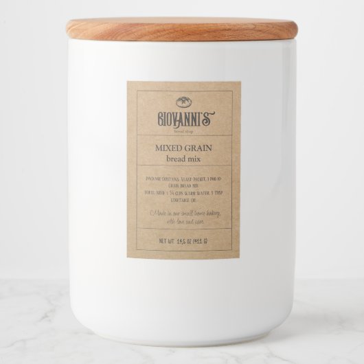 Brot Etikett Brown Kraft Papierbäckerei (Vorderseite)