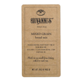 Brot Etikett Brown Kraft Papierbäckerei