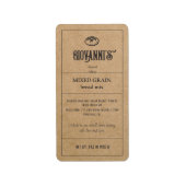 Brot Etikett Brown Kraft Papierbäckerei Adressaufkleber (Vorne)