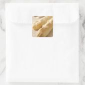 Brot, französischer Stock Quadratischer Aufkleber (Tasche)