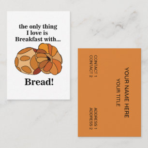 Brot Frühstück Bäckerei Visitenkarte