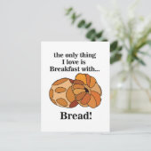 Brot Frühstück Lustig Postkarte (Stehend Vorderseite)