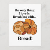 Brot Frühstück Lustig Postkarte (Vorderseite)