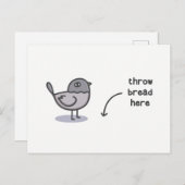 Brot hier werfen postkarte (Vorne/Hinten)