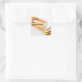 Brot im Mikrowellenaufkleber Quadratischer Aufkleber (Tasche)