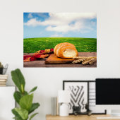 Brot im Weizenfeld Poster (Heimbüro)