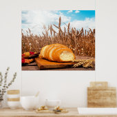 Brot im Weizenfeld Poster (Küche)