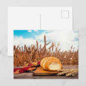 Brot im Weizenfeld Postkarte (Vorne/Hinten)