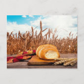 Brot im Weizenfeld Postkarte (Vorderseite)
