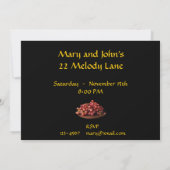 Brot, Käse und Trauben Brinner Einladung (Rückseite)