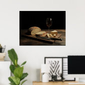 Brot, Käse und Wein Poster (Heimbüro)