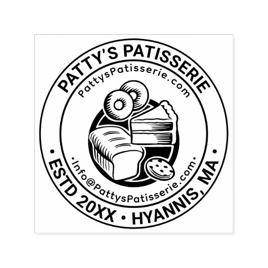 Brot Kuchen Baker Baker Business Name Loc URL E-Ma Permastempel (Design)