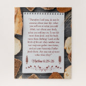 Brot | Matthew 6:25 Bibelverse Puzzle (Vertikal)
