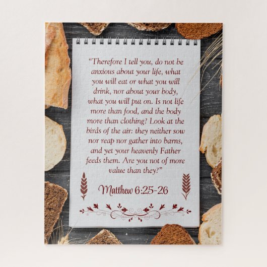 Brot | Matthew 6:25 Bibelverse Puzzle (Vertikal)