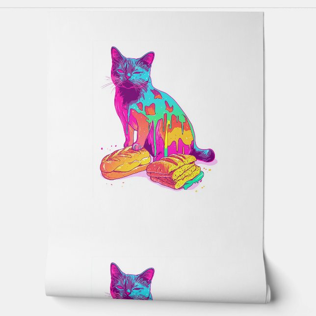 Brot Meowphosis - Glitchy Funny Cat Meme Tapete (Abrollen)