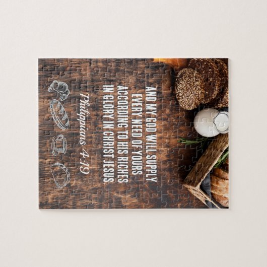 Brot | Philippinen 4:19 Bibelverse 8 x 10 oder höh Puzzle (Horizontal)