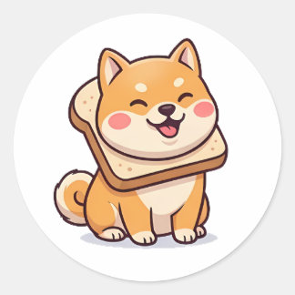 Brot Shiba Runder Aufkleber