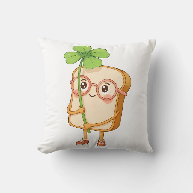 Brot Tony Lucky Clover – Süße Brot-Wurf-Kissen Kissen (Vorderseite)