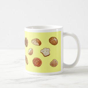 Brot- u. Gebäckmuster-Tasse - Gelb Kaffeetasse