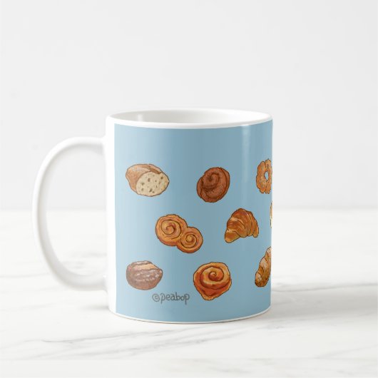 Brot- u. Gebäckmuster-Tasse - kundengerecht Kaffeetasse (Links)
