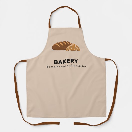 Brot und Croissant - Bäckerei Schürze (Vorderseite)