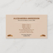 Brot und Croissant - Bäckerei Visitenkarte (Rückseite)