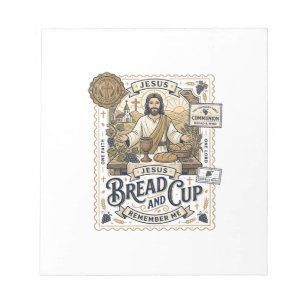 Brot und Kelch Jesus Kommunion Christlicher Glaube Notizblock