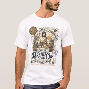 Brot und Kelch Jesus Kommunion Christlicher Glaube T-Shirt